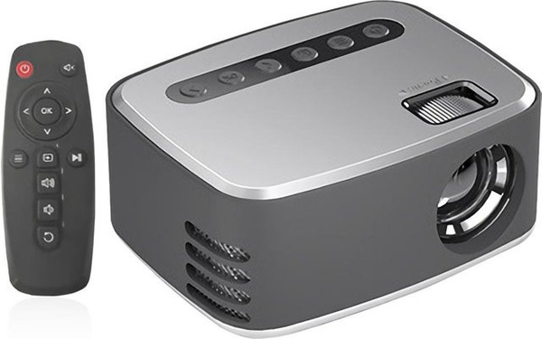 Honor Electronics T20 Mini Tragbarer Projektor Full HD LED Home Media Video Player in Silber