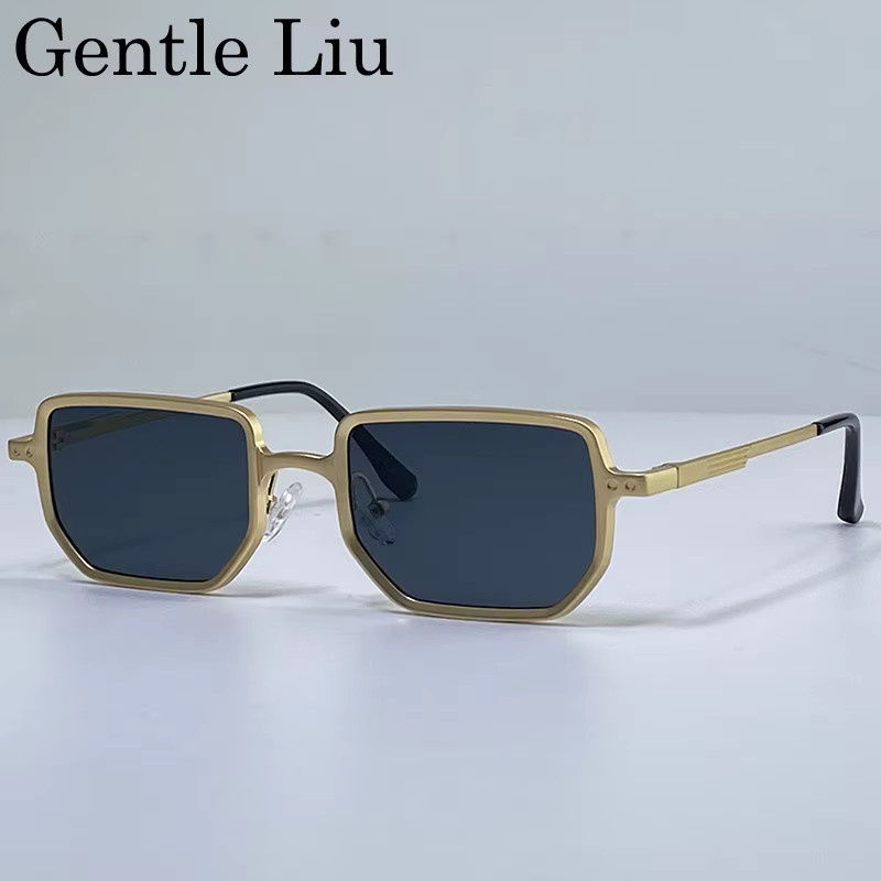 Gentle Liu Sonnenbrille Steampunk, Vollrand, Gold, Metall, Herren - Bild 1