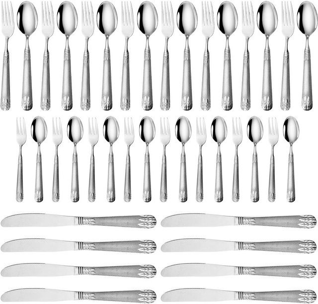 Aimo 40-teiliges Premium Besteckset aus Edelstahl in Silber, poliert, Service für 5 Personen - Bild 1