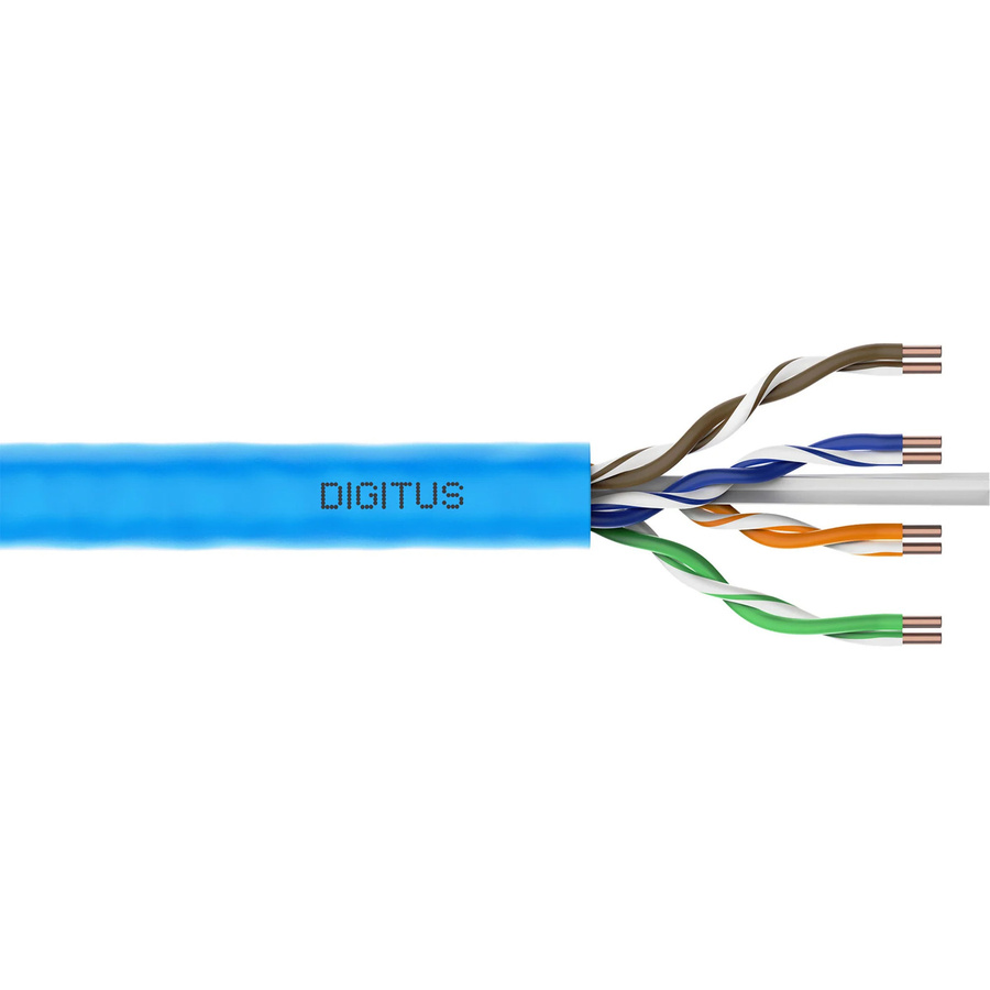 Digitus Cat.6a U/UTP Verlegekabel simplex, Blau, 100 m - Bild 1