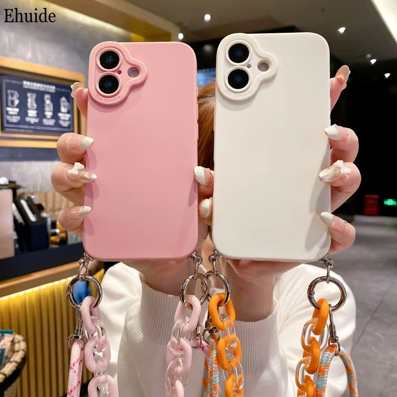 Luxuriöse Armband-Lanyard-Hülle für Apple iPhone in Schwarz mit weicher TPU-Kette - Bild 2