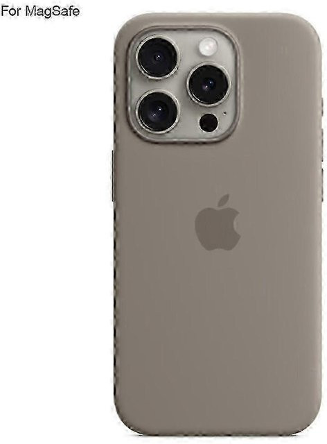 Nuvora Nest MagSafe-kompatible Handyhülle aus flüssigem Silikon für iPhone 15 Pro Max, Grau - Bild 1