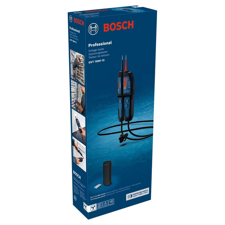 Bosch Professional Spannungsprüfer GVT 1000-15 in Blau und Schwarz - Bild 3