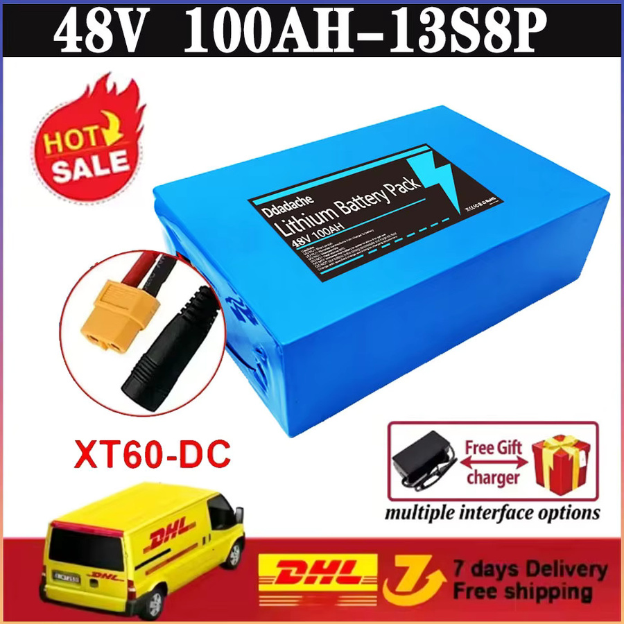 Ddadache Lithium-Ionen-Akku 13S8P 48 V mit 10000 mAh und integriertem BMS in Blau - Bild 5