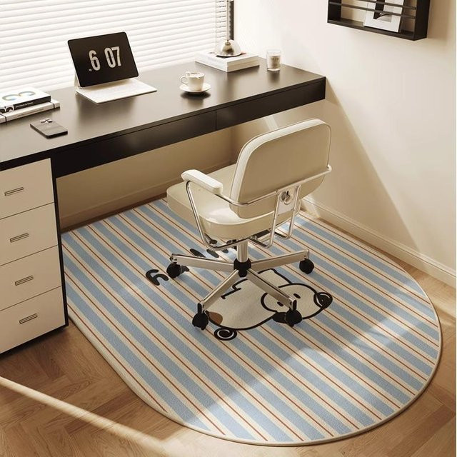 VIKAMA Samt-Schlafzimmerteppich und Bodenmatte für Arbeitszimmer oder Kinderzimmer, rutschfest, Polyester - Bild 1