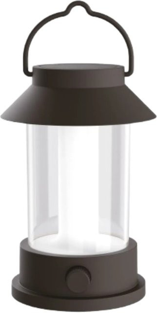 Horntools Campinglampe Schwarz, dimmbar mit 3 Farben und wiederaufladbarem Akku für Camping, Wandern und Outdoor - Bild 1