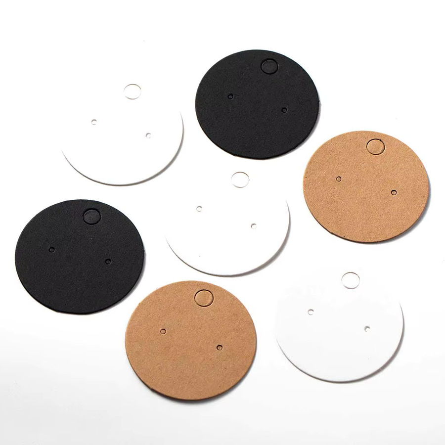 100 Stück Schmuck-Display-Karten aus Papier für Ohrringe und Ohrstecker in Braun - Bild 2