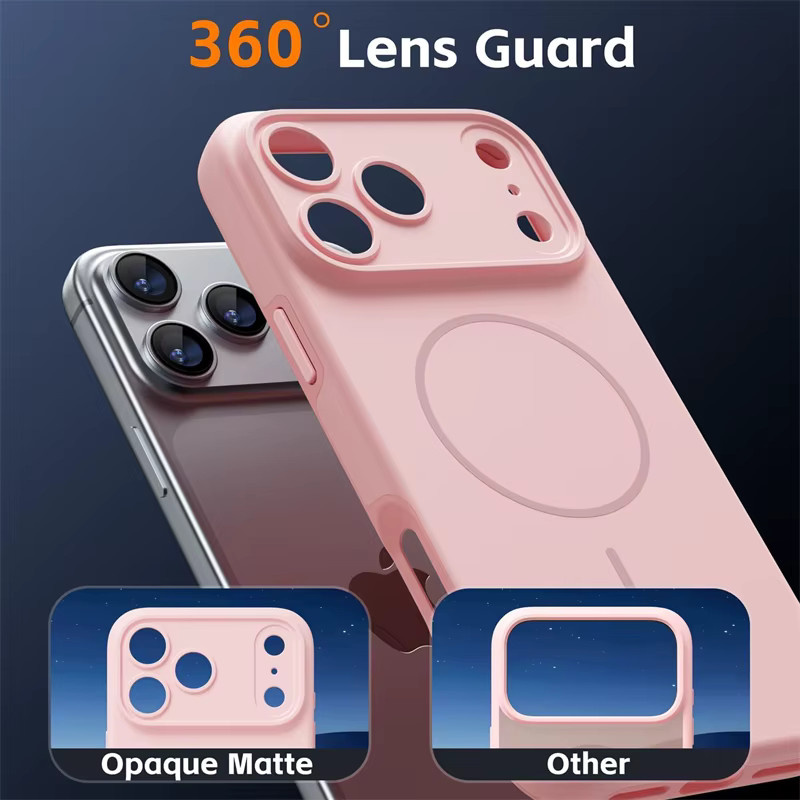 Magnetische Silikon-Schutzhülle mit MagSafe Kompatibilität für Apple iPhone 17 Air 16 15 14 13 12 Pro Max Plus in Beige und Pink - Bild 2
