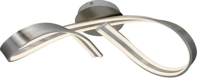 Pocoline LED-Deckenleuchte Boucle in Nickel und Acryl, B/H/L: 25 x 75 x 23 cm - Bild 1