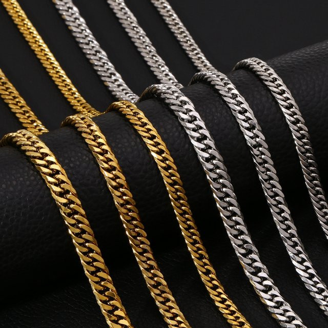 HIYEE Halskette Edelstahl, Gold, Unisex - Bild 1