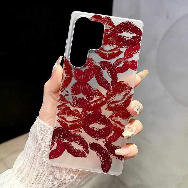 Stoßfeste Handyhülle mit Sexy Lippen Design für Samsung Galaxy S25 Ultra, S24 FE, S23, A56 5G, A36, A35, A55, A54, A26, A17, A16, A07, A06 - Bild 1