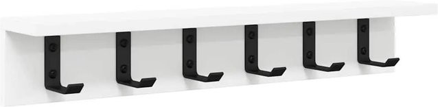 vidaXL Wandmontierter Nachttisch in Weiß, Modernes Design, B/T/H: 60 x 10,5 x 10,5 cm - Bild 1