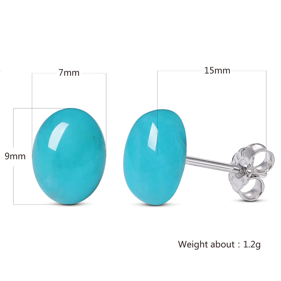 ITSMOS Ohrringe, Amazonit-Stein, 925 Sterlingsilber, Damen - Bild 2