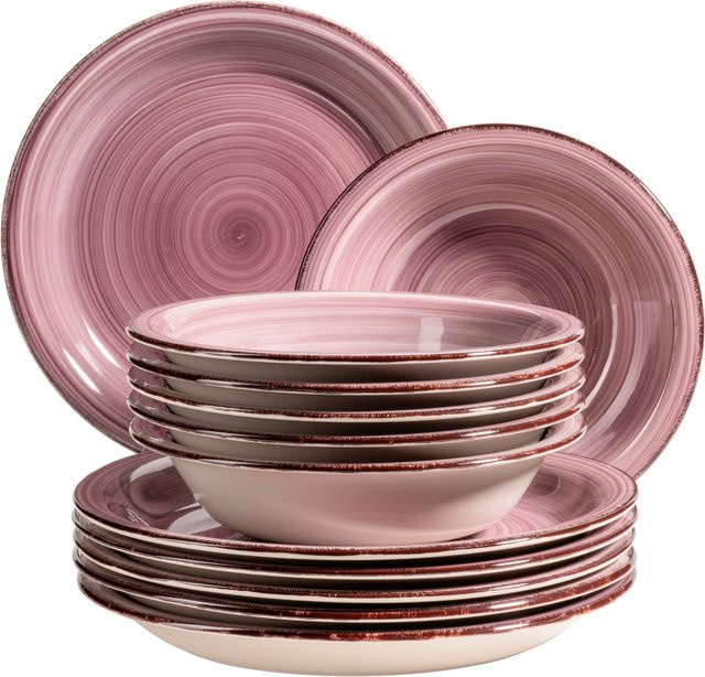 Mäser Teller-Set Lumaca aus Steingut in Purple - Bild 1