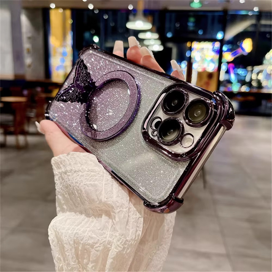 Luxuriöse Glitzer-Schutzhülle mit plattiertem Rand für Motorola MOTO G77 G67 G86 Edge 70 Fusion 60 50 50 Pro Neo in Blau - Bild 2