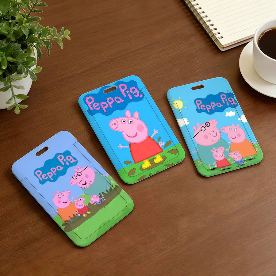 Hasbro Peppa Pig Kartenhalter Kawaii Design in Multicolour aus Kunststoff für Studenten und Busfahrer Unisex - Bild 2