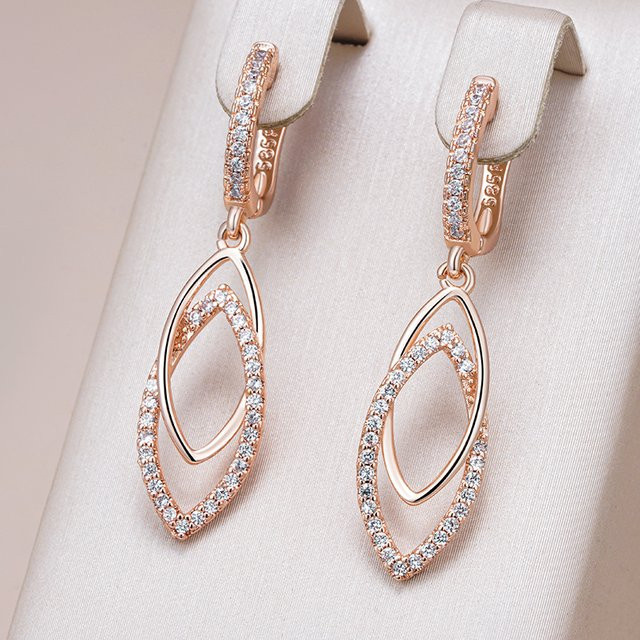 Kinel Damen-Ohrringe, 585 Gold, Roségold, Zirkonia - Bild 1