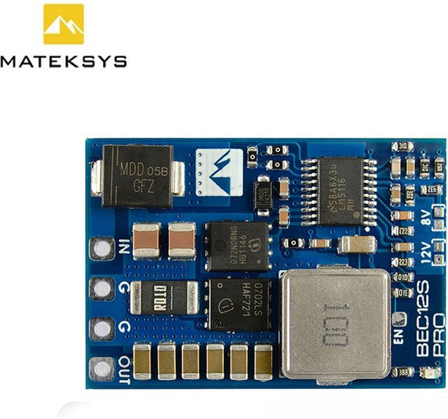 MATEK BEC12S-PRO Spannungsregler BEC Leistungsmodul 9-55V zu 5V/8V/12V 5A Blau für RC FPV Drohnen mit Überstromschutz - Bild 1