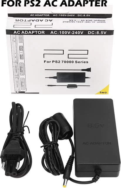 Sony AC Power Adapter für Playstation 2 PS2 Slim 70000 Serie, 8,5 V, Schwarz, EU-Stecker - Bild 1