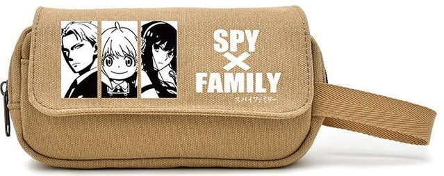 Anime Demon Slayer Federmäppchen als flaches Etui für Studenten, beige Canvas-Stoff, B: 21,0 cm, H: 11,0 cm, T: 7,0 cm - Bild 1