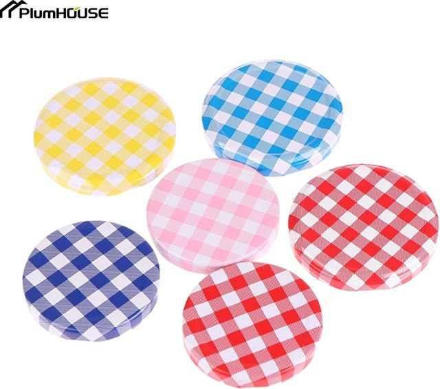 PlumHOUSE 10 Stück bunte Twist-Off Schraubdeckel aus Metall für Weithalsgläser - Bild 1