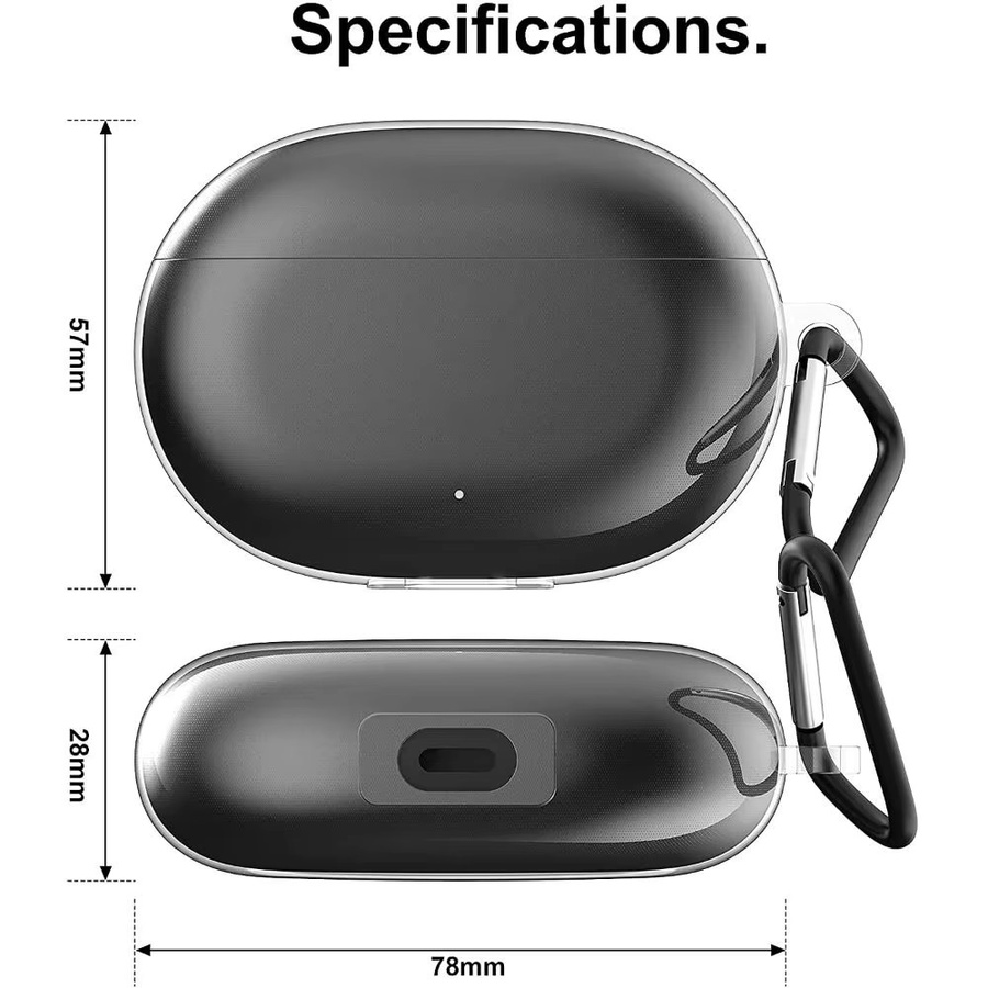 Stoßfeste Schutzhülle für Beats Studio Buds und drahtlose Bluetooth-Ohrhörer in Transparent oder Schwarz - Bild 3