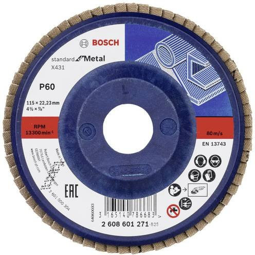 Bosch Fächerschleifscheibe X431 Standard für Metall Durchmesser: 115 mm - Bild 1