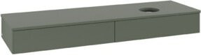 V&B Waschtischunterschrank Antao ohne Frontstruktur, Farbe Grau Lack, B/T: 160 x 50 cm - Bild 1