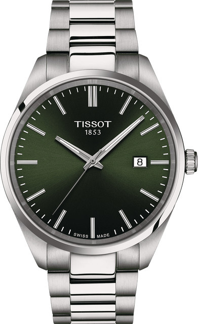 Tissot Armbanduhr, Quarz, Edelstahl, grünes Zifferblatt, 40 mm, Herren - Bild 1