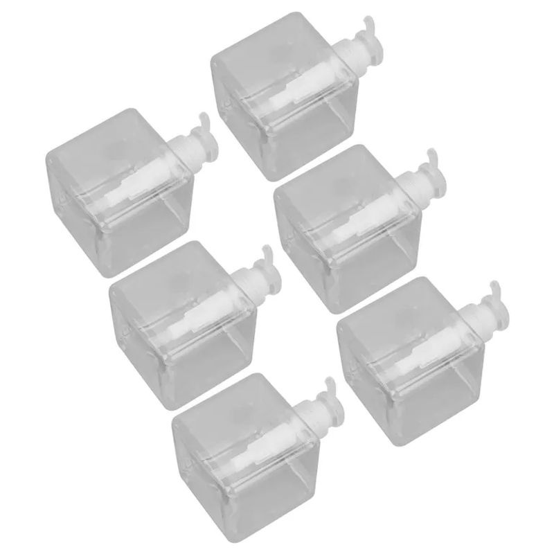 6 Stück Klare Pumpflaschen, 250 ml, Quadratisch, Transparent - Bild 3