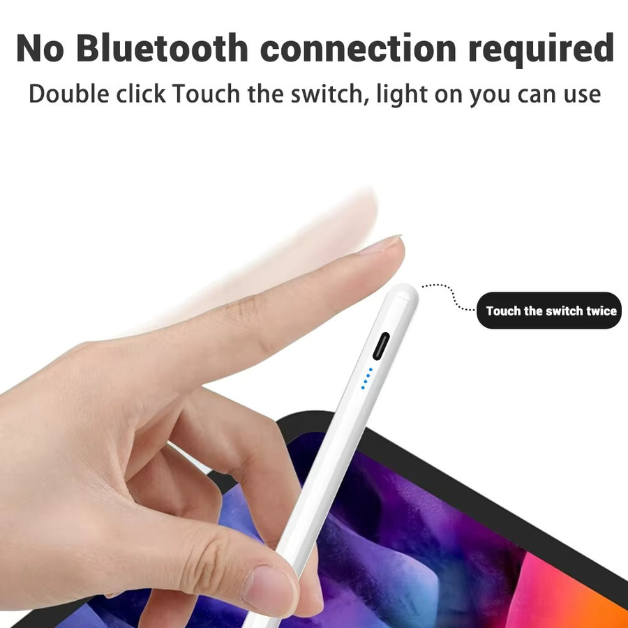 Qukam Stylus Tablet Pen mit Handballenerkennung für Apple Pencil 2 kompatibel mit iPad Pro, Air, Mini und iPad 10. Generation - Bild 4