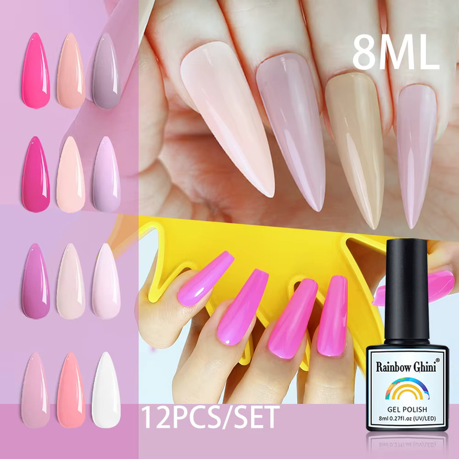 Rainbow Ghini Nagellack Gel, 12er Set, Glänzend - Bild 4