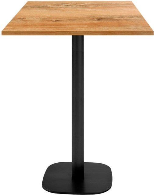 RestooTab Stehtisch Round quadratisch in Eiche Antik mit schwarzem Gestell, B/T/H: 60 x 60 x 113 cm - Bild 1