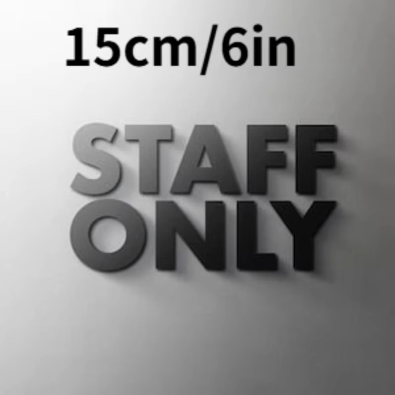 CIFBUY 3D-Acryl-Selbstklebeschild Personalbereich in Schwarz für Büro, Restaurant und Hotel - Bild 3