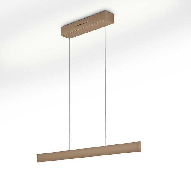 Knapstein Runa 92 LED-Pendelleuchte in Sand Metallic mit Gold/Messing und Beige, dimmbar und höhenverstellbar - Bild 1