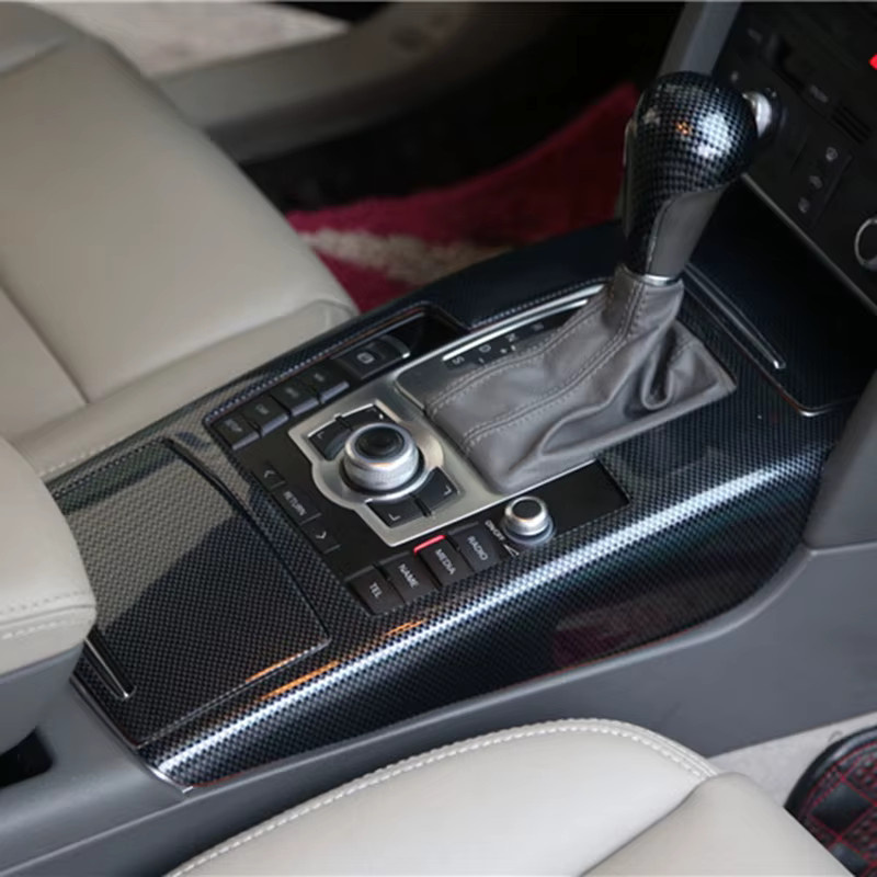 SNBLO Carbon-Look Innenverkleidung Set für Audi A6 C6 LHD, Schwarz, für Armaturenbrett und Türen - Bild 2