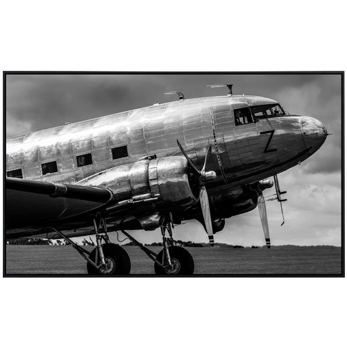 papermoon EcoHeat Infrarotheizung Vintage Verkehrsflugzeug mit Matt-Effekt in Bunt und Grau, App-Steuerung und Überhitzungsschutz - Bild 2