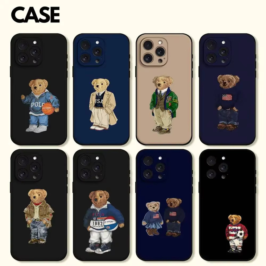 Remazy Handyhülle mit lustigem Cartoon-Bären Design für iPhone 15 16 17 Pro Max und weitere Modelle, stoßfeste weiche Silikonhülle - Bild 2