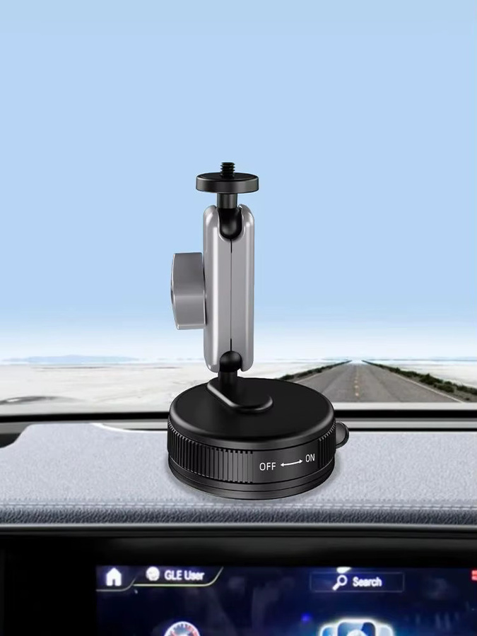 Flymile Kamera-Saugnapfhalterung in Schwarz für DJI Action 6, Pocket 4 3, OSMO 360, Insta360 X5, Ace Pro und GoPro Zubehör - Bild 7