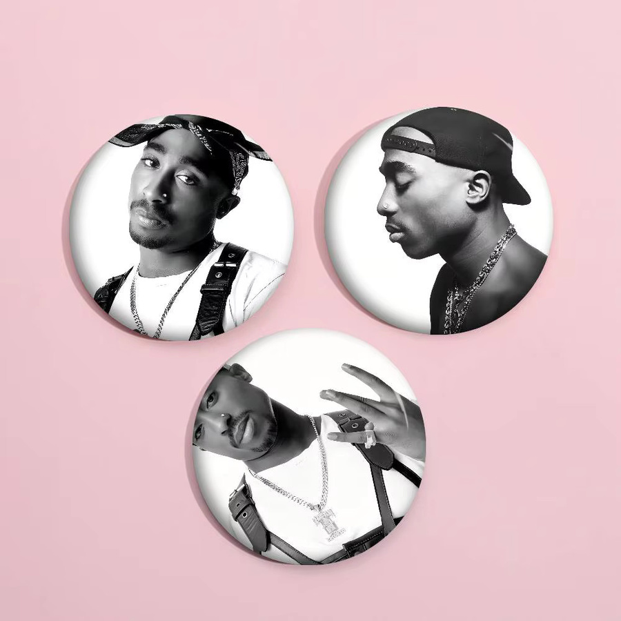 Ansteckbutton Tupac Amaru Shakur, Metall, Kinder - Bild 2