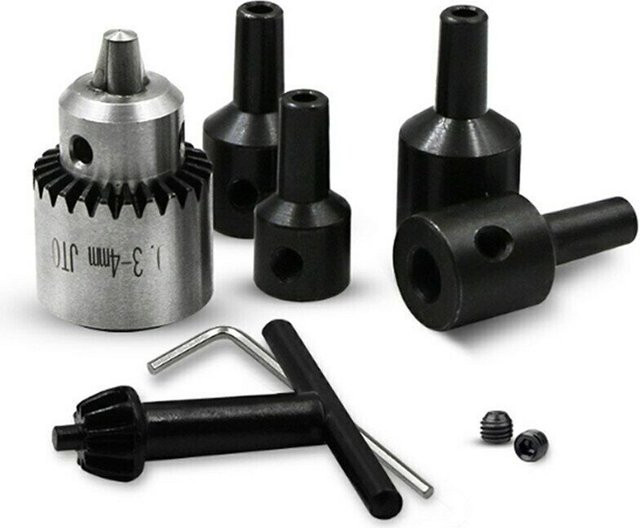 DAZZLEEX JT0 Motor Bohrfutter Set mit 4-8mm Pleuel Hülse für PCB Bohrmaschinen in Silber - Bild 1