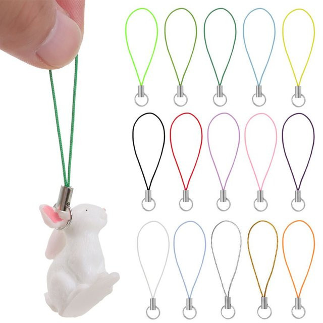 100 Stück Drahtseil Schlüsselanhänger Lanyard für Handy und Schmuck Bastelmaterial in Multicolor - Bild 1