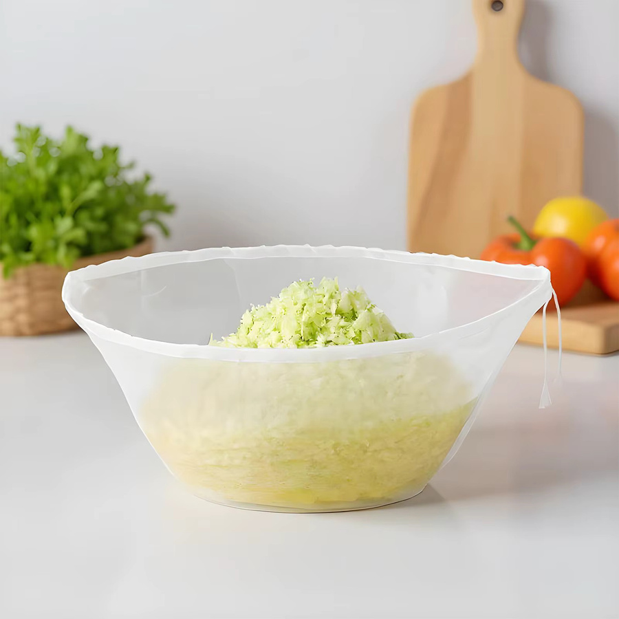 Wiederverwendbare Käse-Stoffbeutel aus feinmaschigem Netzgewebe, ungebleicht, weiß, ideal als Entsafter-Filterbeutel und Sieb für die Küche - Bild 3