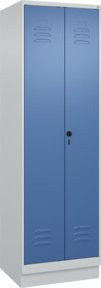 C+P Spind Classic PLUS Schwarz-Weiß-Spind mit 2 Abteilen, Farbe: Front RAL 5023 Fernblau und Grau, H x B x T: 195 x 60 x 50 cm - Bild 1