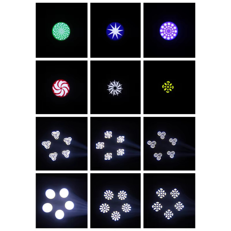 BAILIANGLIGHTS LED BSW 250W 3-in-1 Moving Head Spot in Schwarz mit Rotierenden Gobos, 5-Facetten-Prisma, 6-Reihen-Linse und DMX-Steuerung - Bild 3