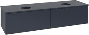V&B Antao Waschtischunterschrank mit LED-Beleuchtung, Wandmontage, Blau lackiert, B: 160 cm, T: 50 cm - Bild 1