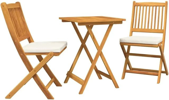 vidaXL Garten Bistro Set 3-teilig aus Akazie Massivholz in Braun - Bild 1