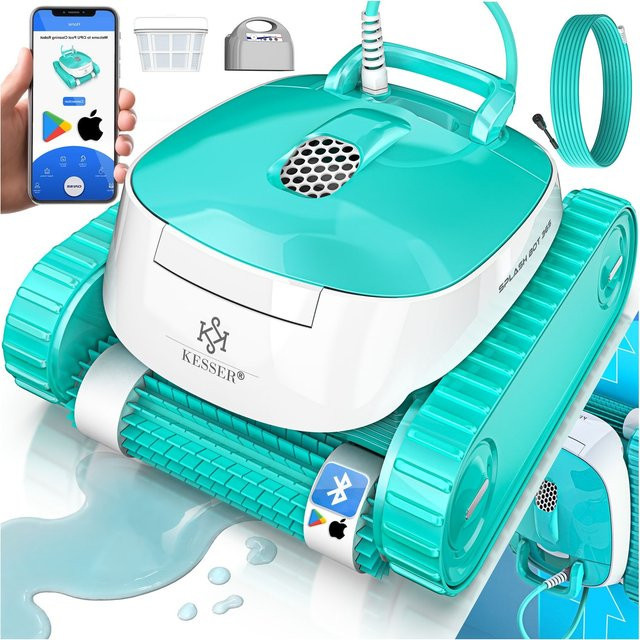 KESSER Poolroboter für Boden und Wand mit App-Funktion und Klettermechanismus für Pools bis 100m² inklusive Abdeckung - Bild 1