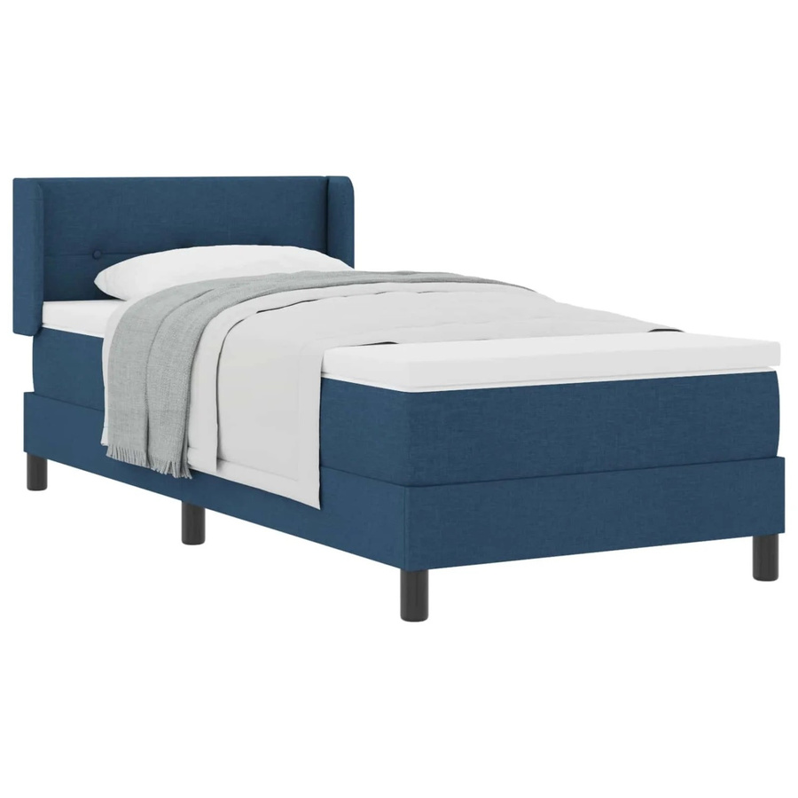 vidaXL Boxspringbett mit Matratze Blau B/T/H: 90 x 200 x 140 cm - Bild 2