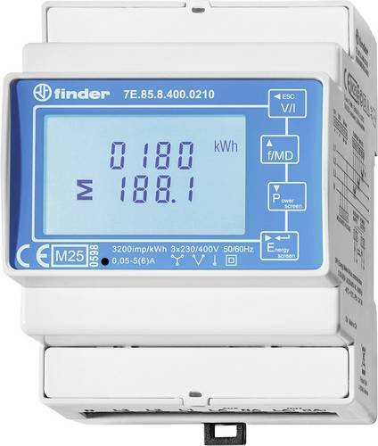 Finder 7E.85.8.400.0210 Digitaler Energiezähler in Weiß - Bild 1